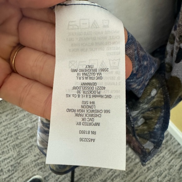 G.I.L.I. from QVC tropical print lightweight knit duster sz M - Picture 6 of 6